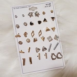 18 Pair Earring Set Nickel Free